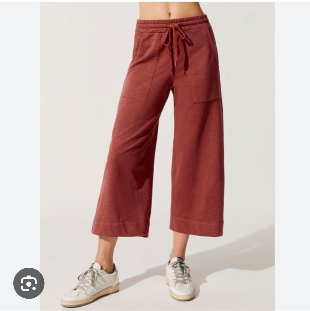 Sundry Womens Wide Leg Cropped Pull On Pants Size 4